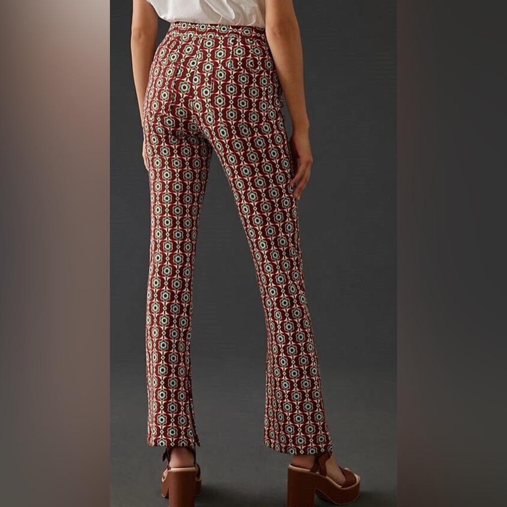 Anthropologie Maeve Mid-Rise Flare Stretch Pants Size 6 Mod NWOT - Picture 5 of 10